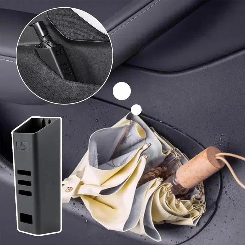 1 Pieza Soporte para Paraguas de Coche para Nissan X-Trail Rogue T33 2023-2025, Organizador de Almacenamiento Interior Cubo de Basura para Coche ABS Duradero
