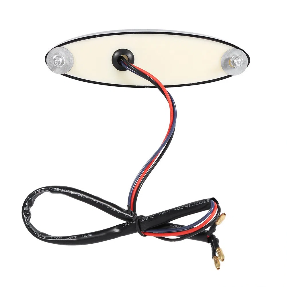 Keenso Luz trasera universal de 12 V para moto - Luz de freno 28 LED - Luz de freno ahumado - Luz trasera LED roja para moto Cruiser bicicleta ATV