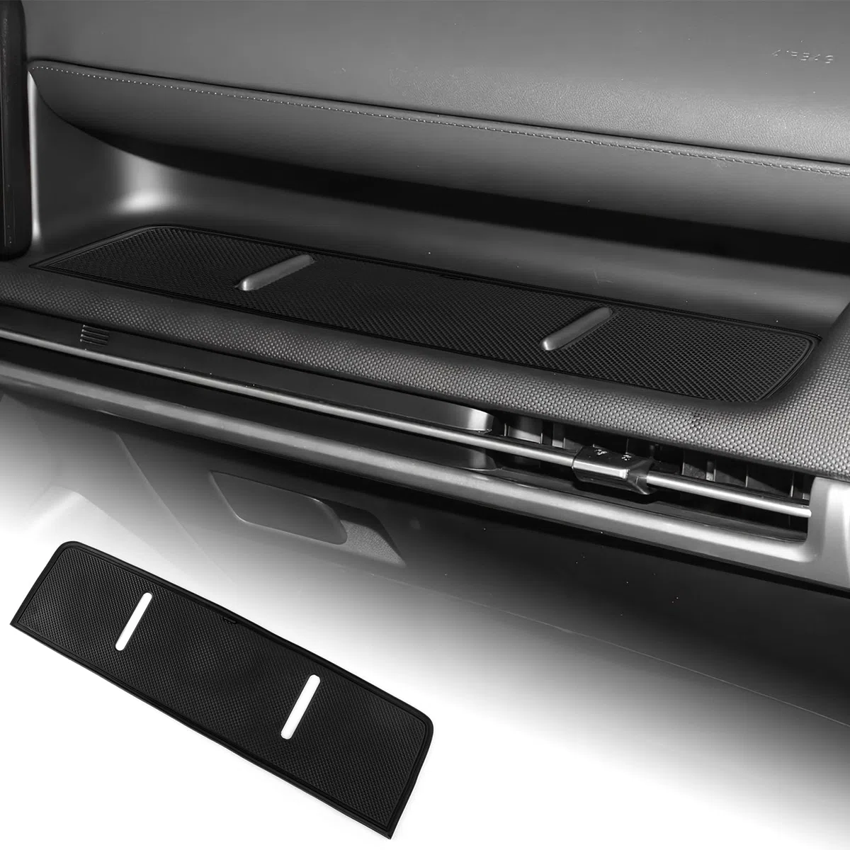 KUNGKIC Para Hyundai Tucson 2025 Alfombrilla Antideslizante para Bandeja del Compartimento del Asiento del Pasajero Alfombrilla de Silicona (Negro)