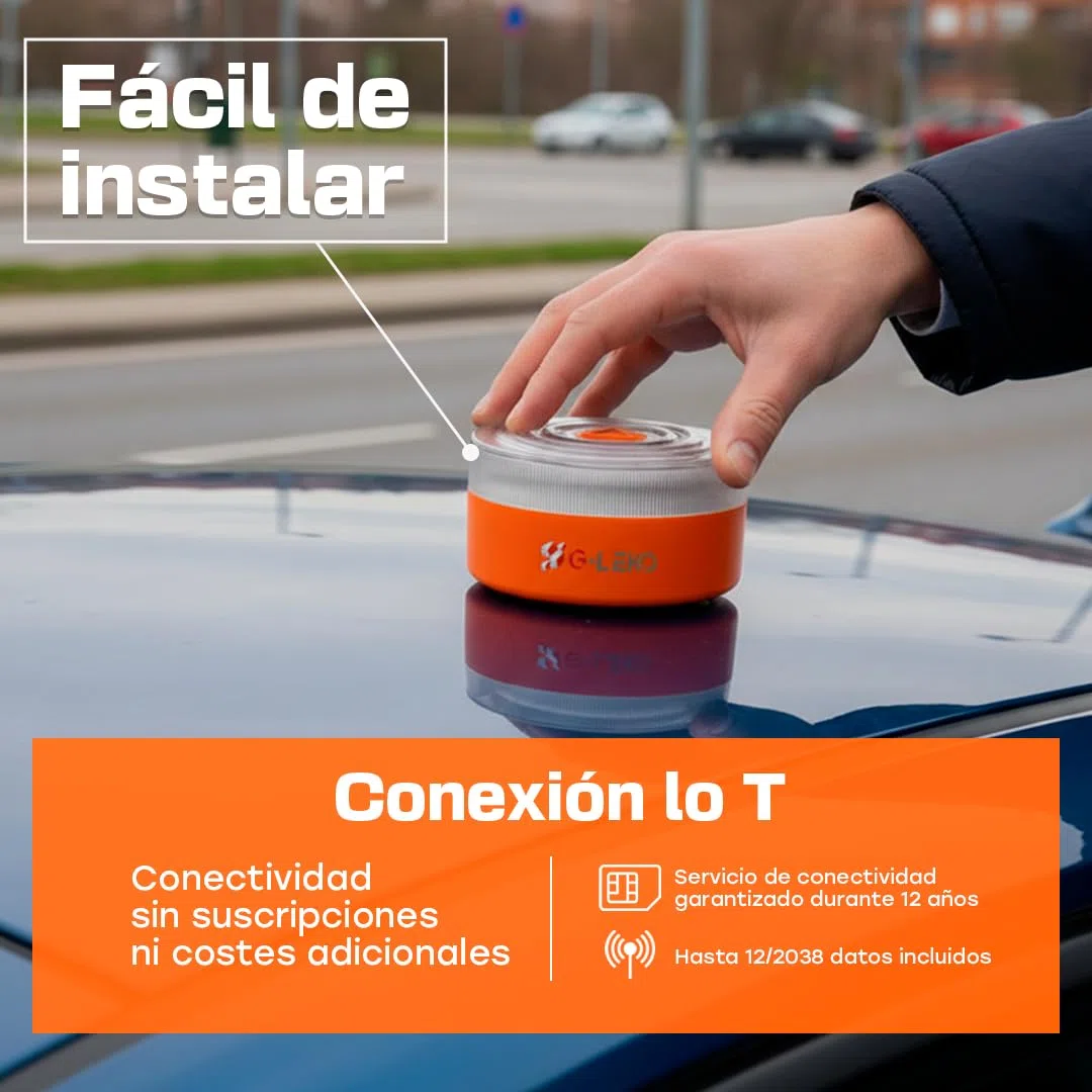 WEIDA Baliza V16 - Luz De Emergencia Geolocalizable | Modelo F168 | Baliza para Coche Homologada DGT | Base Magnética, Pilas Alcalinas 9V, Autonomía Máx 2 Horas | Resistencia al Agua IP54 (PACK 1)