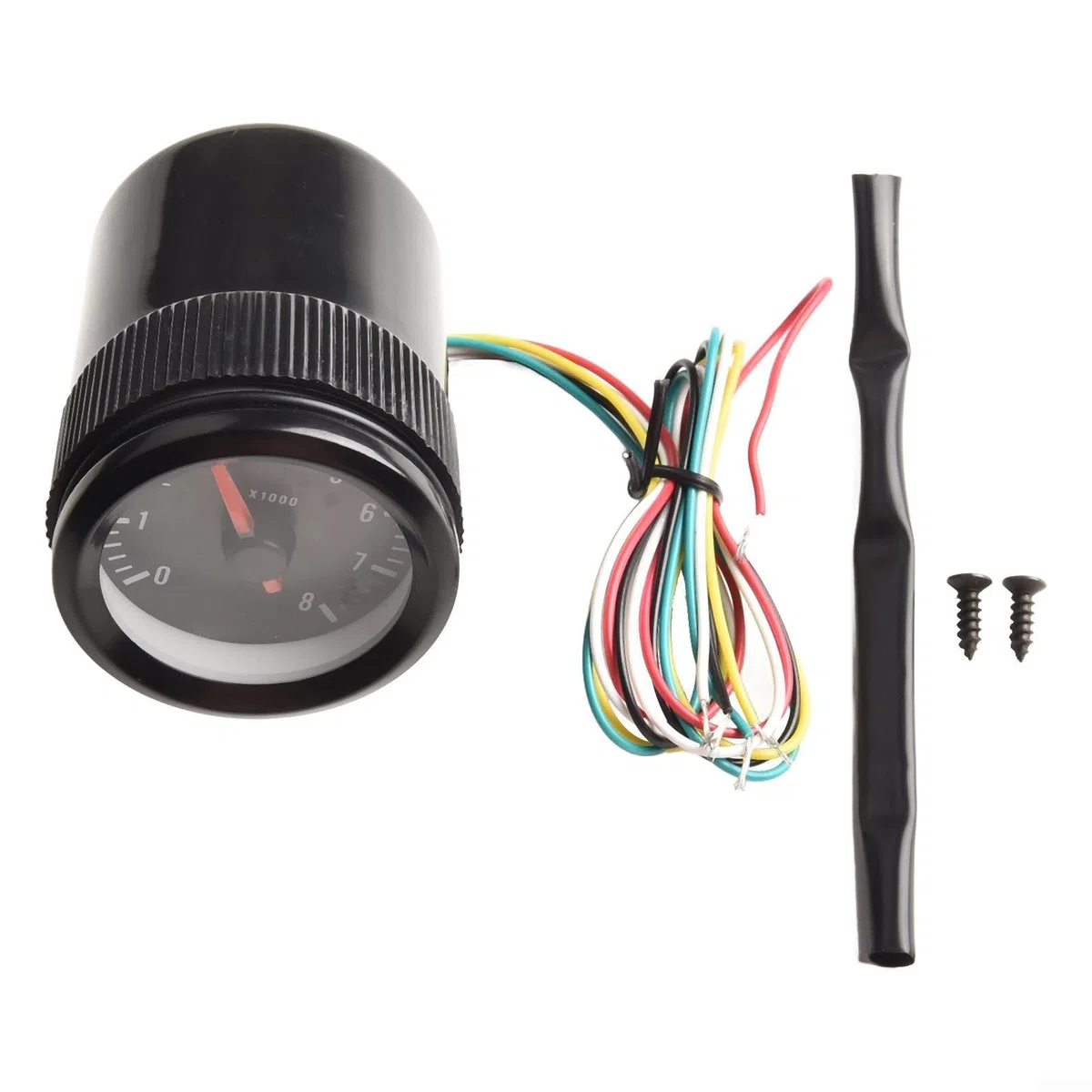 Lecreatekit Tacómetro de coche, para salpicadero, tacómetro de coche, indicador de luz LED, pantalla de contador de revoluciones, para ajuste de cilindro