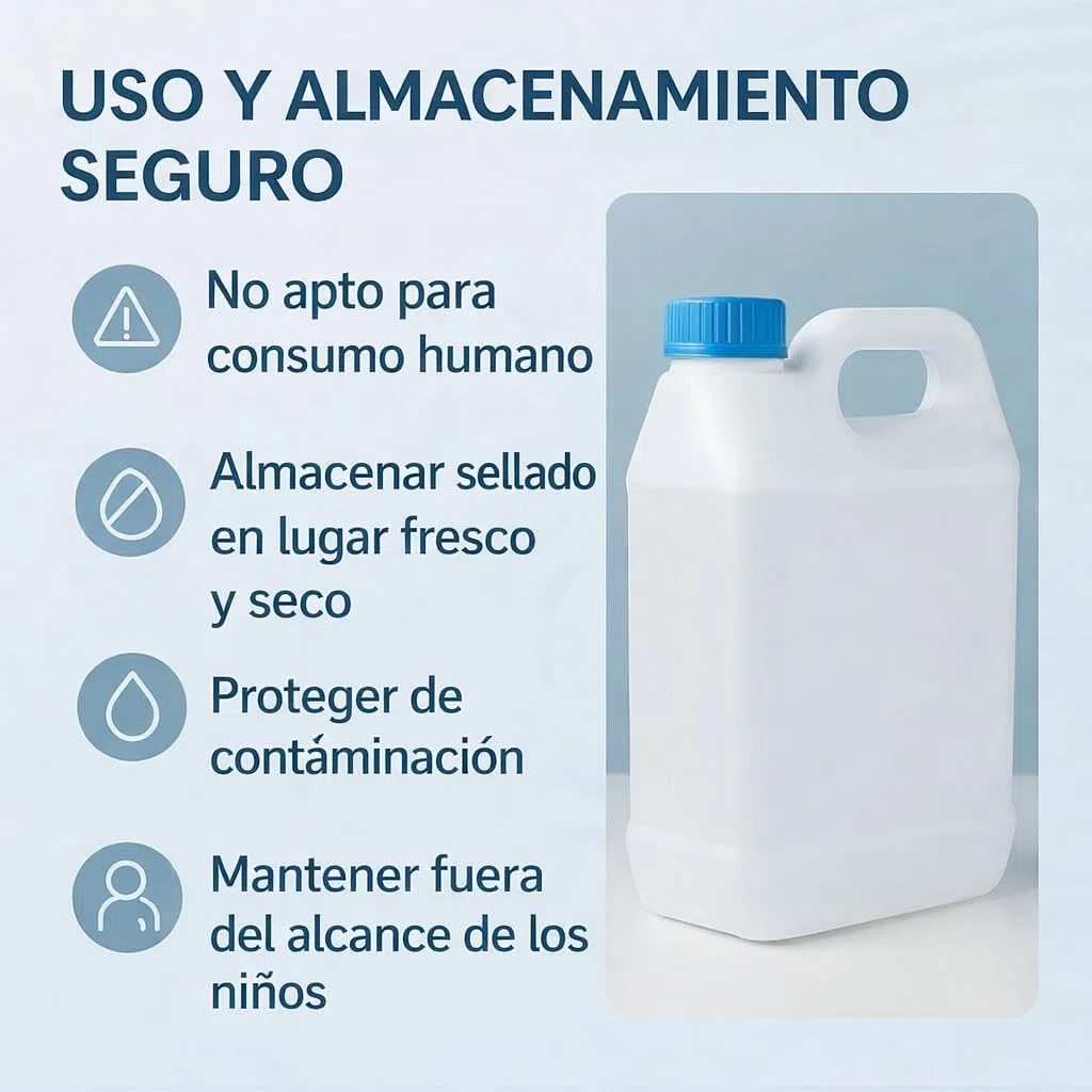 GiDeli Agua desmineralizada 5L agua destilada para planchas, baterías, radiadores, humidificadores, acuarios y laboratorios agua sin cal, inodoro, transparente
