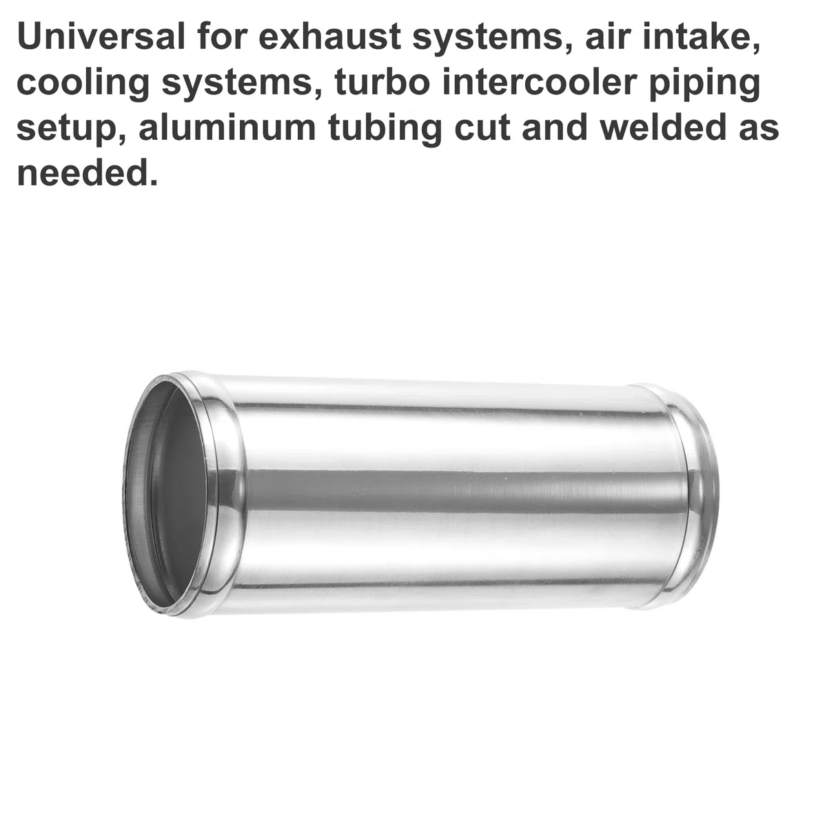 QUARKZMAN Tubo de Admisión de Aire Tubo Recto de Intercooler de Aleación de Aluminio para Automóvil Universal de 63 mm 2.5" de Diámetro Exterior 152 mm de Longitud - Paquete de 1