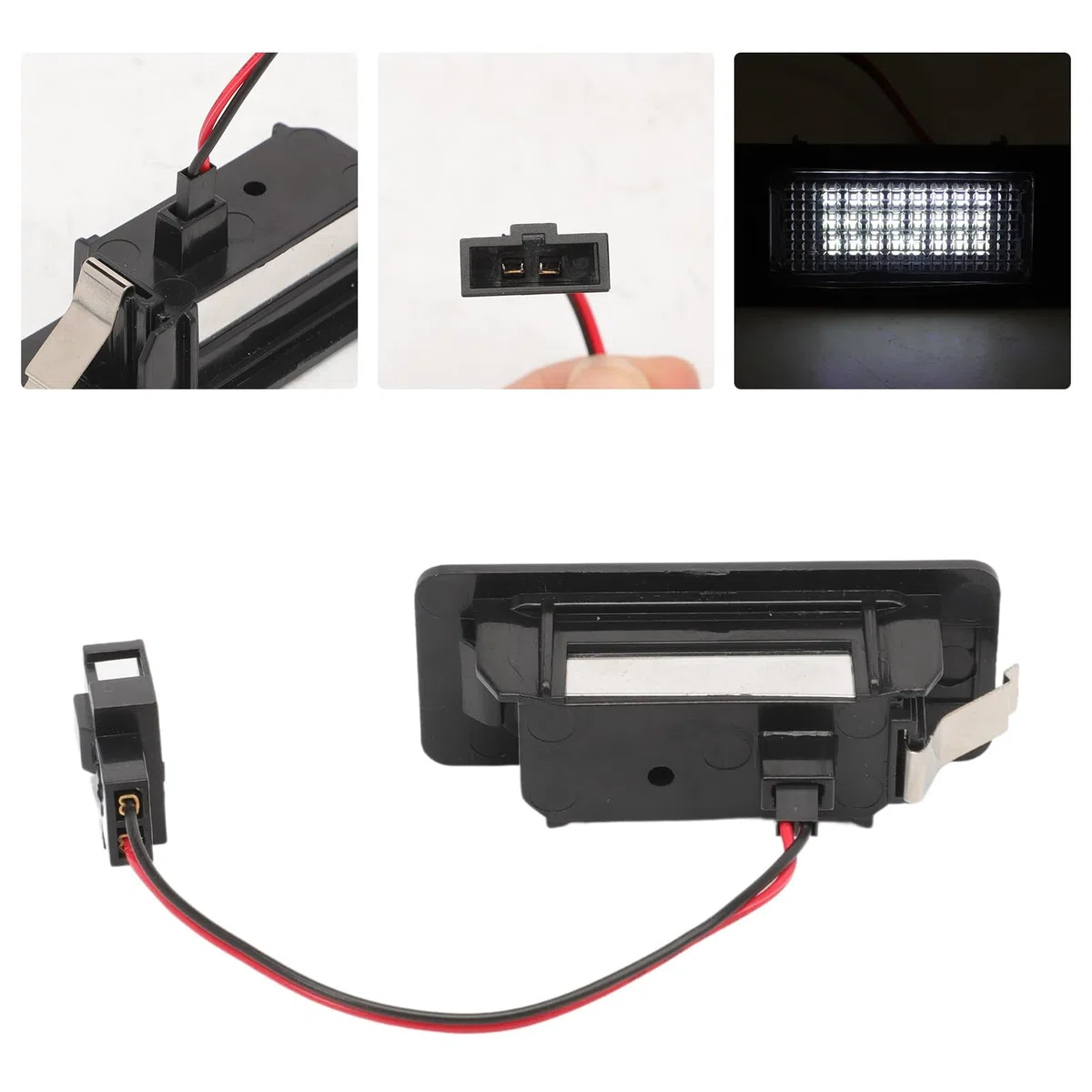 2x Luces Matricula para Audi A1 S1/A3 S3/A4 B8 8K/A4 S4/A5 S5/Q3 Q5 Q7 TT TTS Luz matrícula für VW Caddy Touran Skoda Seat 6000 K 8T0943021 4G0943021 3AF943021