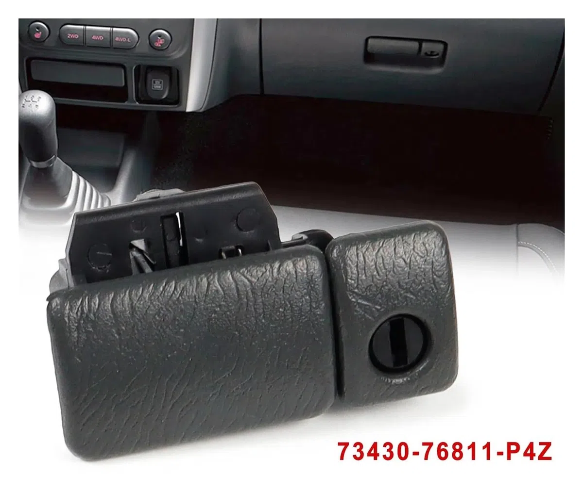Ajuste for Suzuki Car Glove Box Lock Manija de pestillo Plástico Negro Auto Glove Box Lock Fit for Jimny Fit for Vitara Fit for Grand Vitara 73430-76811-P4Z