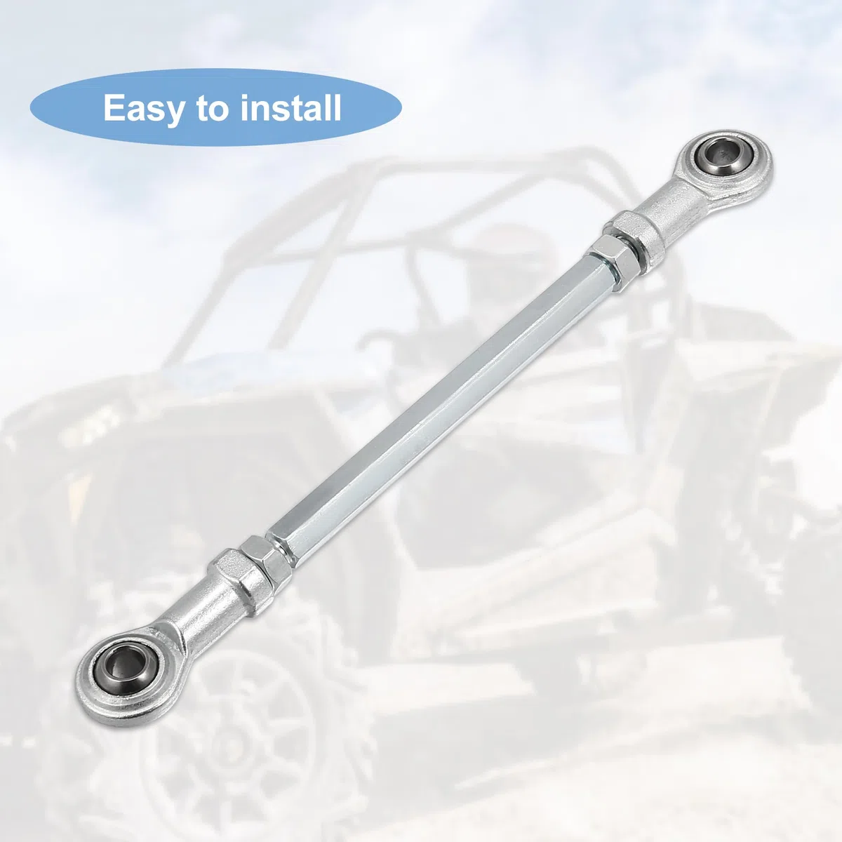 Motoforti M8 Dirección Tirante para 49cc Eléctrico ATV Go Kart Plateado Tono 160 mm