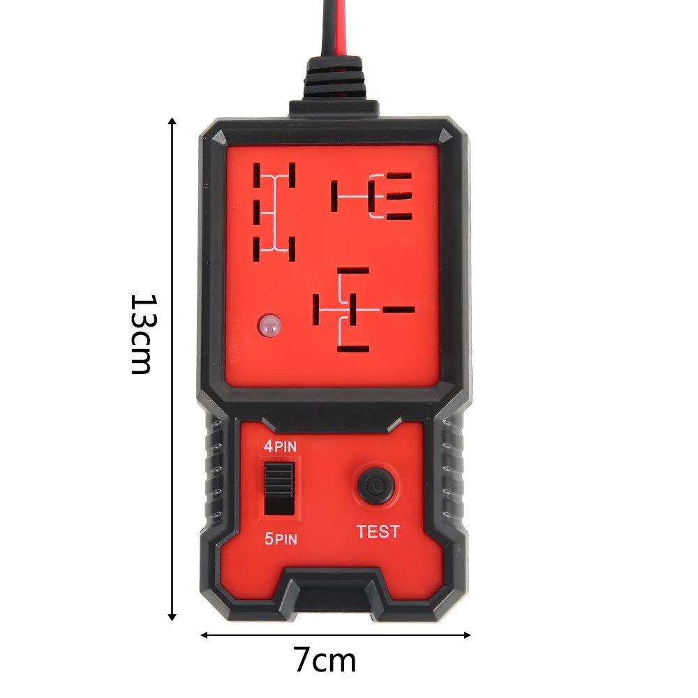 Probador de relé automotriz de 12 V de batería de coche y comprobador de alternador probador con clips de relé electrónico herramienta de diagnóstico