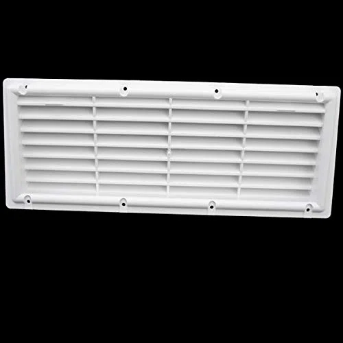 Rejilla de ventilación para nevera de caravana, autocaravana, barco de plástico blanco 374 x 148 mm