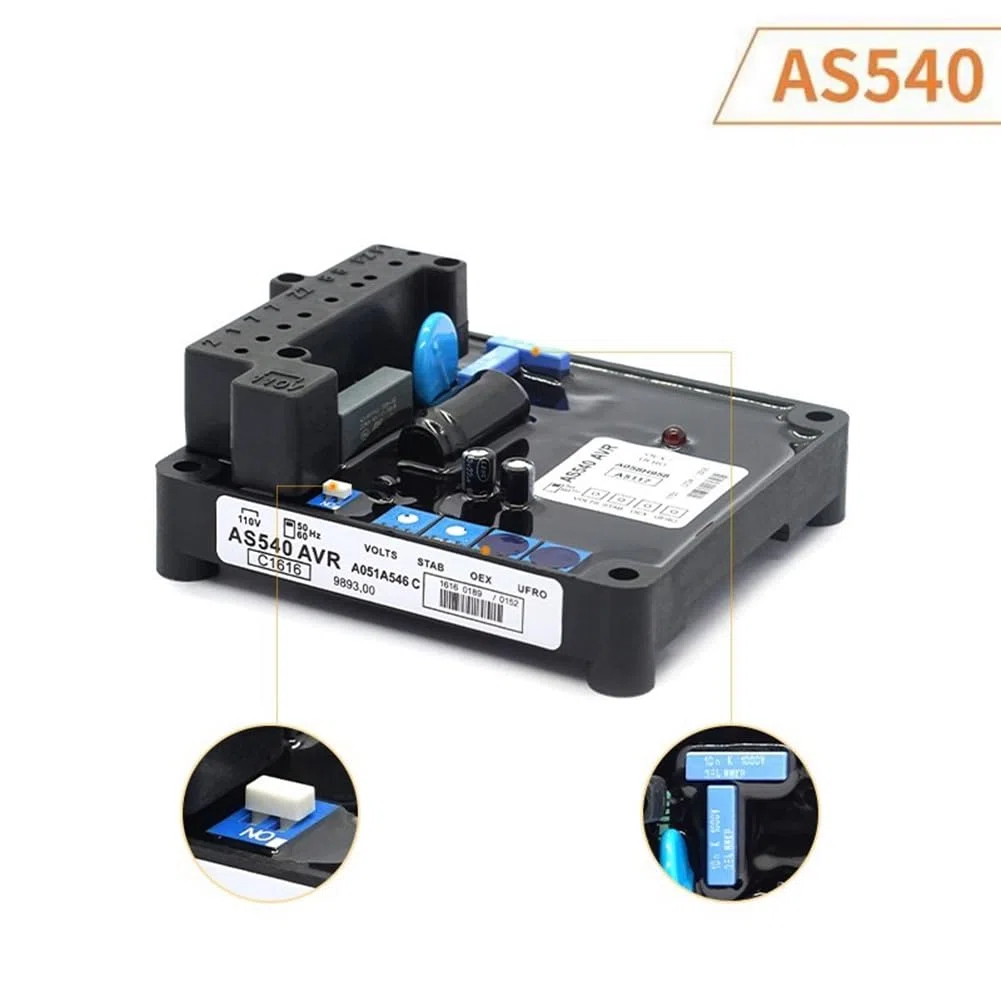 AS540 AVR Generador Sin Escobillas Regulador Automático de Voltaje Estabilizador de Potencia Generador de Petróleo Crudo Accesorios para Alternador