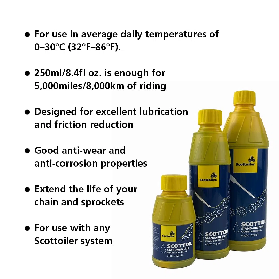 Scottoil Traditional Blue Chain Oil - SA-0008 - Recambio para Todos los engrasadores de Cadena Scottoiler (250ml)……