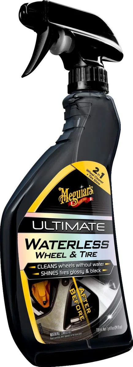 Meguiar's G190424EU Ultimate Wheel and Tire Limpiador de ruedas y reparador de neumáticos de 709 ml, Embalaje puede variar