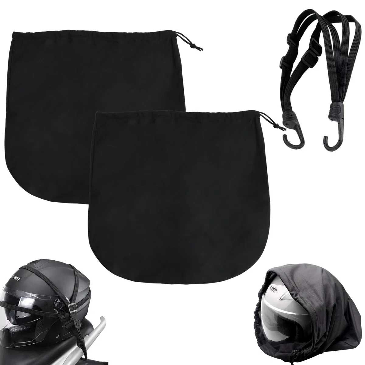 Bolsa para Casco Moto con Correa, Portátil, Mochila Almacenamiento Motocicleta