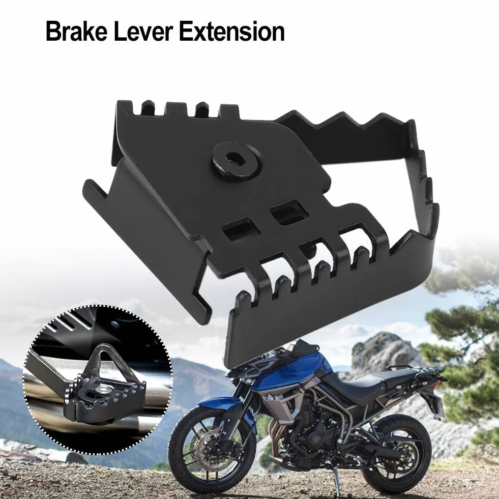 Pedal de freno Ampliar extensión motocicleta para F800GS F700GS F650GS R1150GS R1200GS Extensor de Almohadilla de Freno Trasero Parte de Recambio Acero inoxidable(Negro)