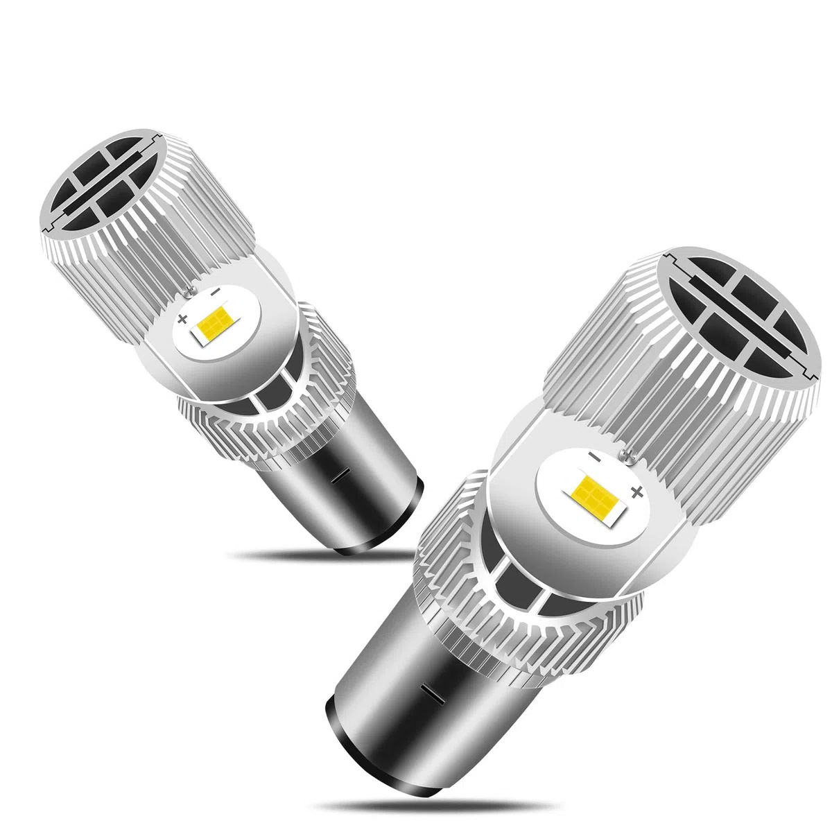 BA20D Bombillas LED S2 Bombillas para Faros de Moto 1200LM 10W Reemplazo para 12V S2 35/35W Bombillas DC 9-80V
