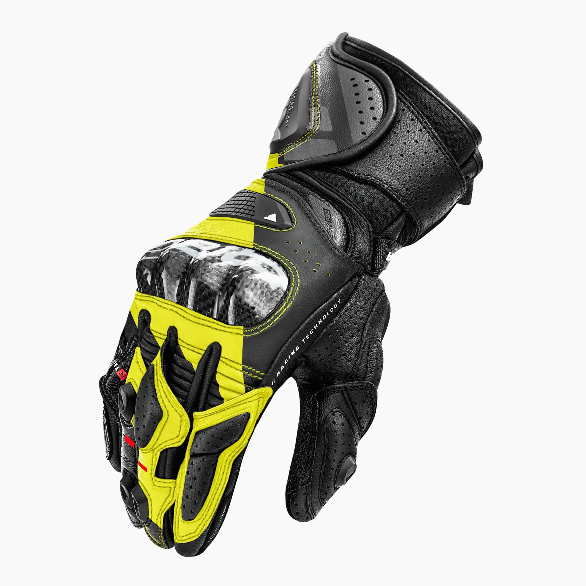 SHIMA RS-3 Guantes Moto Mujer Cuero Homologados Largo Verano Motos Guante Ventilado Certificatos Con Protección Motorista Racing Protecciones Ventilación Verão (Femenino, Negro, XS)