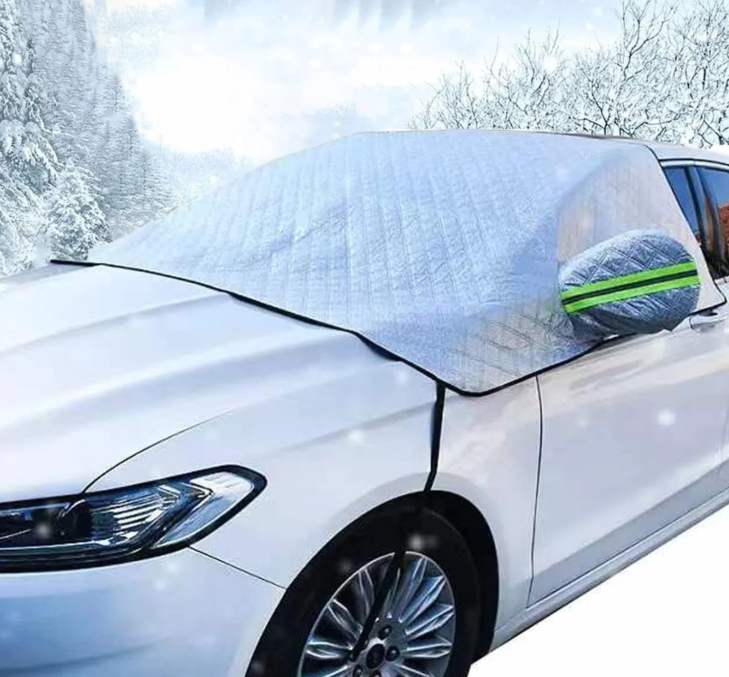 Parasol Coche Delantero,Protector de Parabrisas,Cubierta Parasol Coche Delantero,​Cubierta de Parabrisas Coche Protege de Rayos Antihielo y Nieve,UV,Lluvia,Auto Windschutzscheibe Faltbar, 230 * 145cm