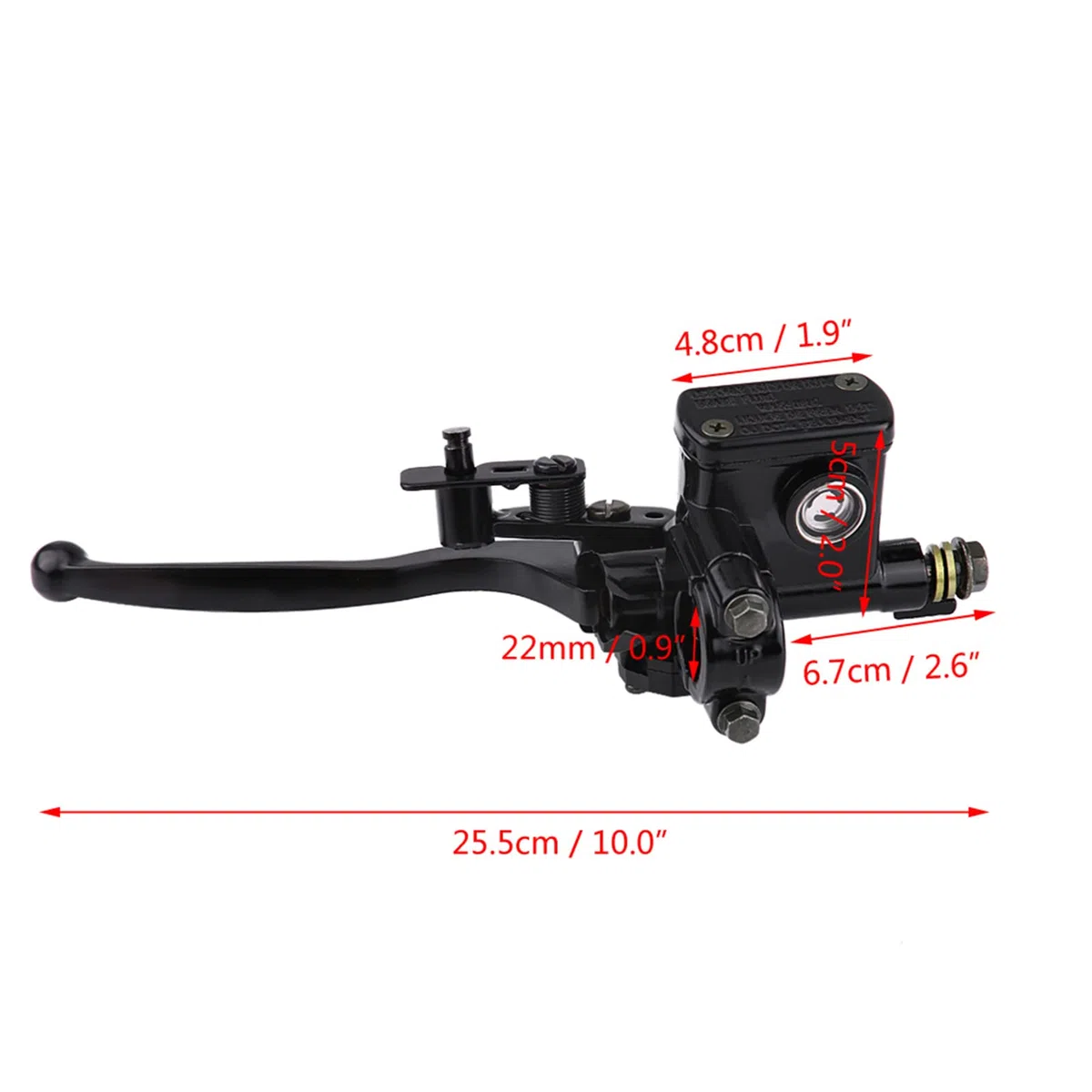 Manija de Freno Delantero Izquierdo, Bomba de Palanca de Cilindro Maestro de Embrague de Freno Delantero Izquierdo de 7/8 "22 Mm para Quad Bike ATV
