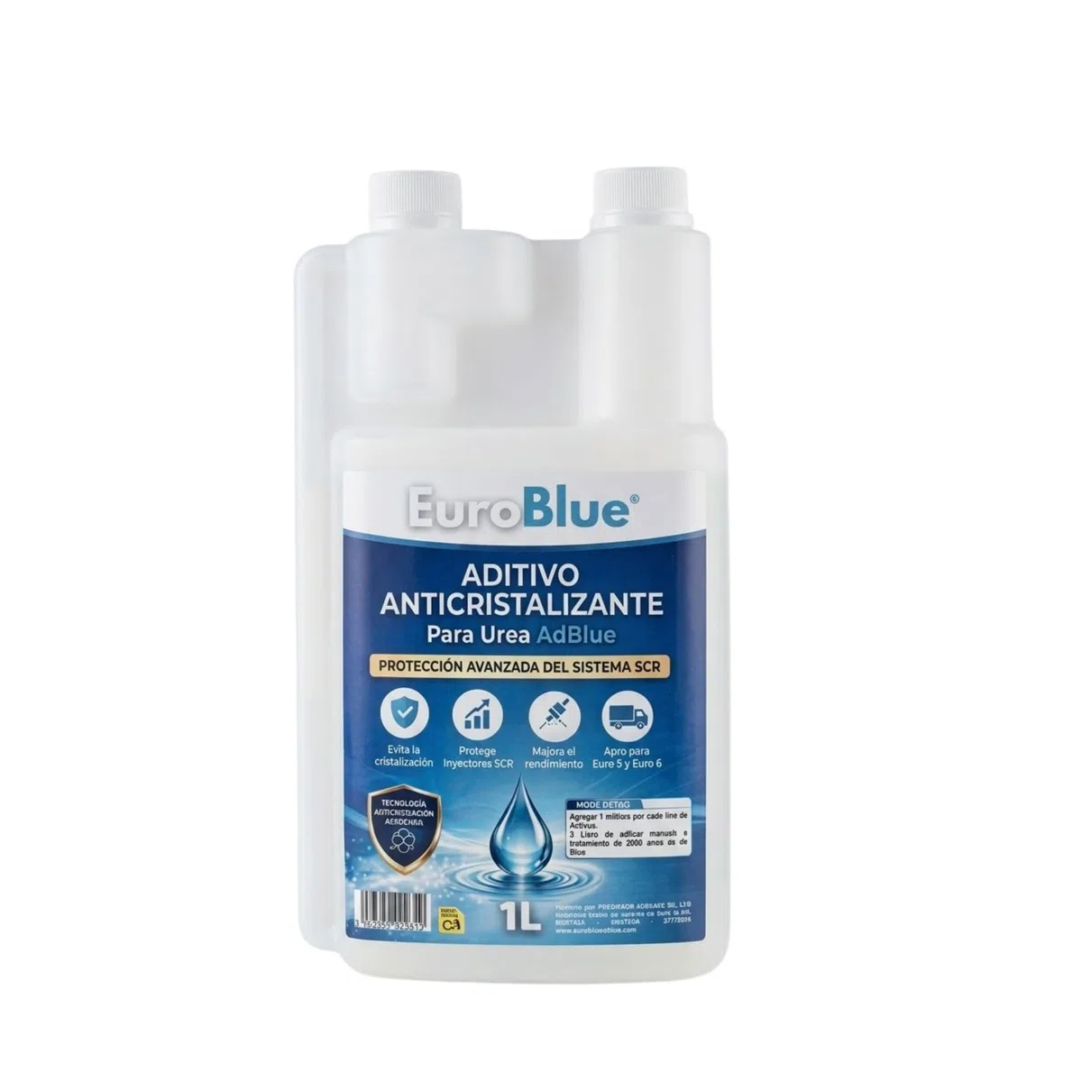 Proquimar Aditivo Anticristalizante para AdBlue 1L – Protector Sistema SCR Diésel Euro 5 y Euro 6 – Evita Cristalización y Obstrucciones – Protege Inyectores y Mejora el Rendimiento