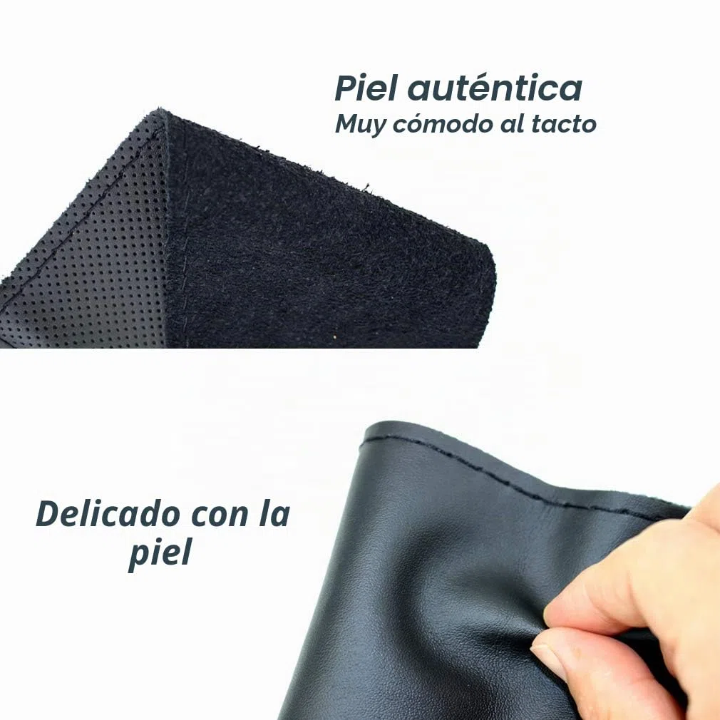 ZATOOTO - Cubre Volante para Coser, Cubre Volante de Coche, Piel, Bricolaje, protección Universal, Antideslizante y Suave, 37-38 cm, Color Negro