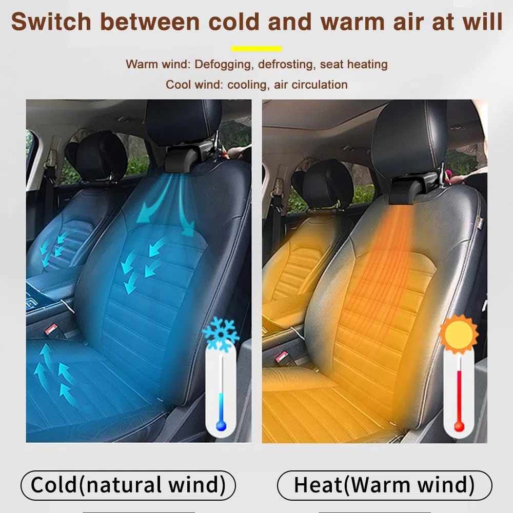 OBEST 4 en 1 Calefactor Coche mechero,Calentador Coche 12V,Car Heater,calefacción Coche Asiento,Descongelador de Parabrisas,antivaho Coche,Purificador de Aire, para Coches pequeños