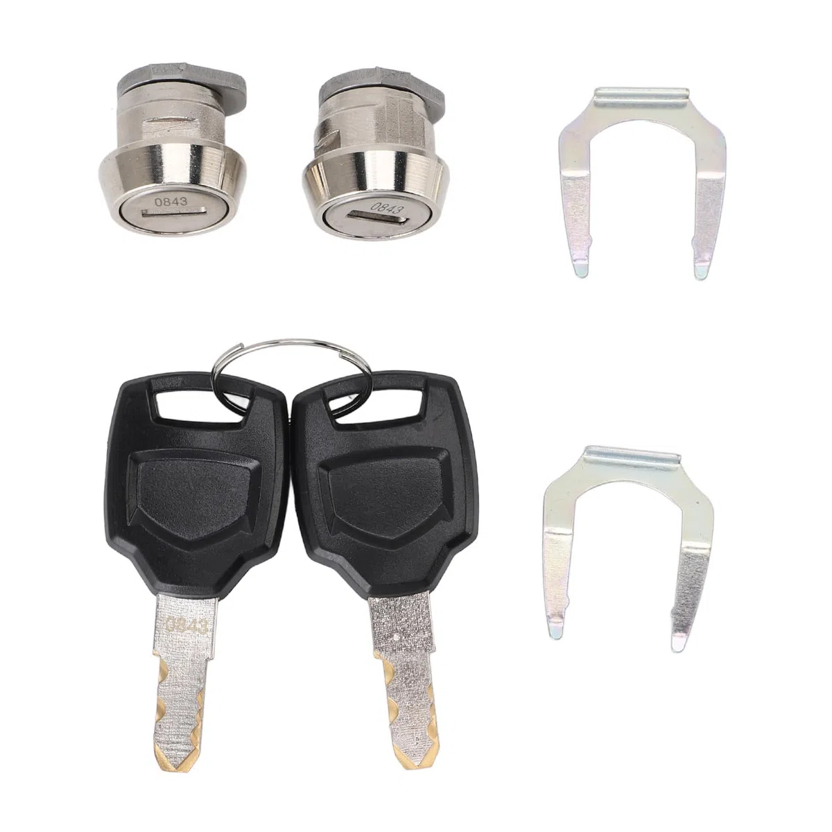 Tbest Juego de Llaves y Enchufes para Baúl de Motocicleta para Maletas de Equipaje Universales de 25 L y 100 L, Cerradura de Aleación de Aluminio con 2 Llaves 2 Cilindros, Fácil Instalación