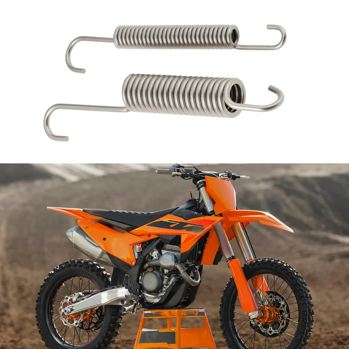 OTOTEC 1 Juego de Resortes para Pata de Cabra Lateral de Motocicleta Compatible con KTM 250 350 450 500 XC XCF EXC F 2017-2022