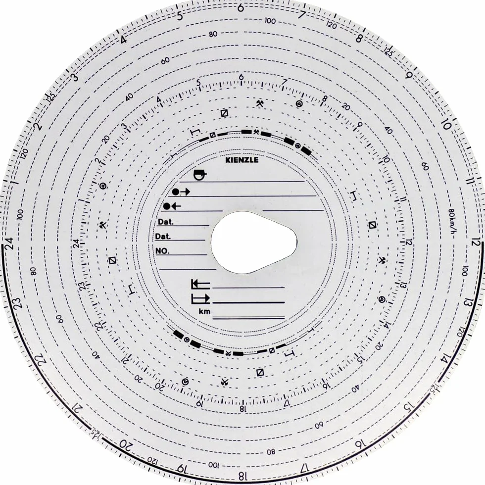 VDO Original Kienzle Kombi - Disco gráfico (125-24 EC 4 K, 100 unidades, hasta 125 km/h)