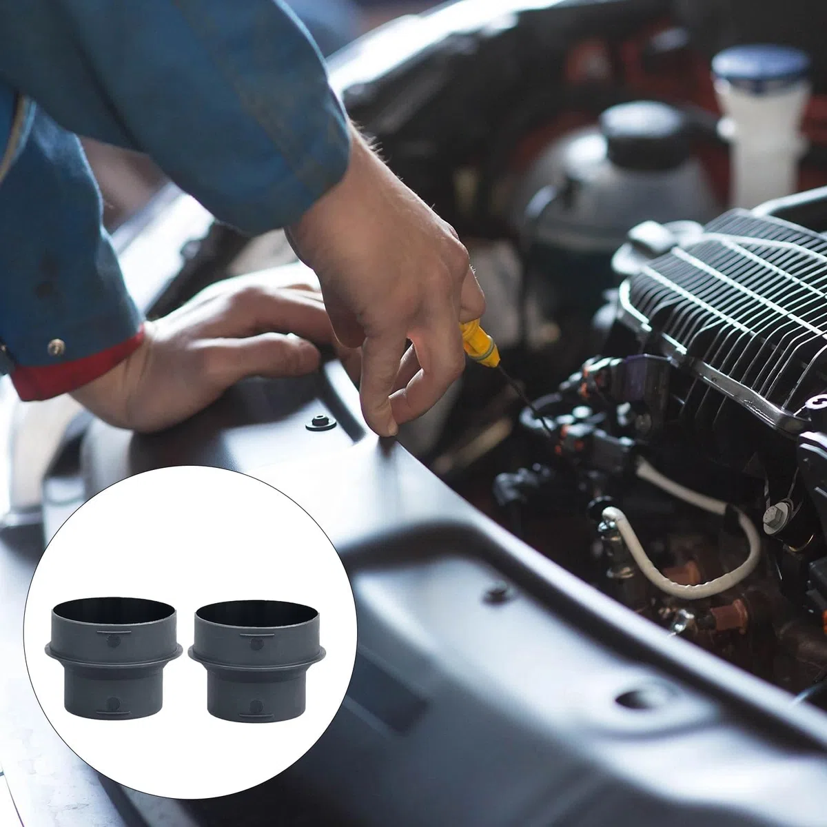 2 Adaptadores Para Tubo De Calefacción Estacionaria 60-75 Mm, Conector Universal Aire Caliente Para Auto, Kit Reductor De Conducto