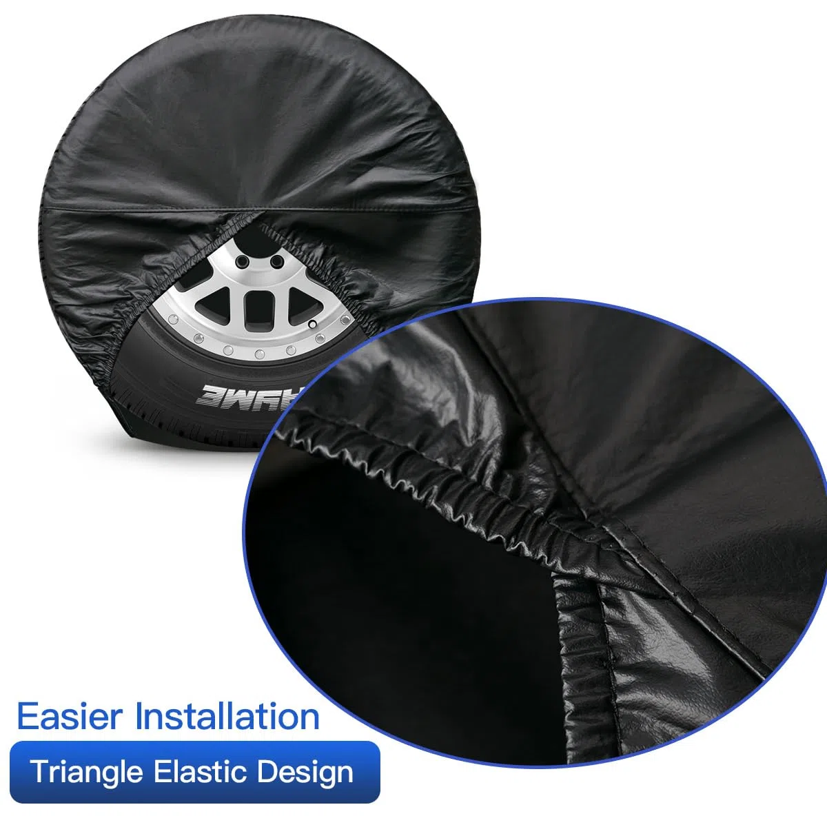 Kayme RV Funda Neumáticos, 4 Piezas Cubiertas para Neumáticos Protector Solar Impermeable, Universales para Ruedas de Remolques, Campistas, Camiones, Autocaravana (Diámetro 27 a 29 Pulgadas)