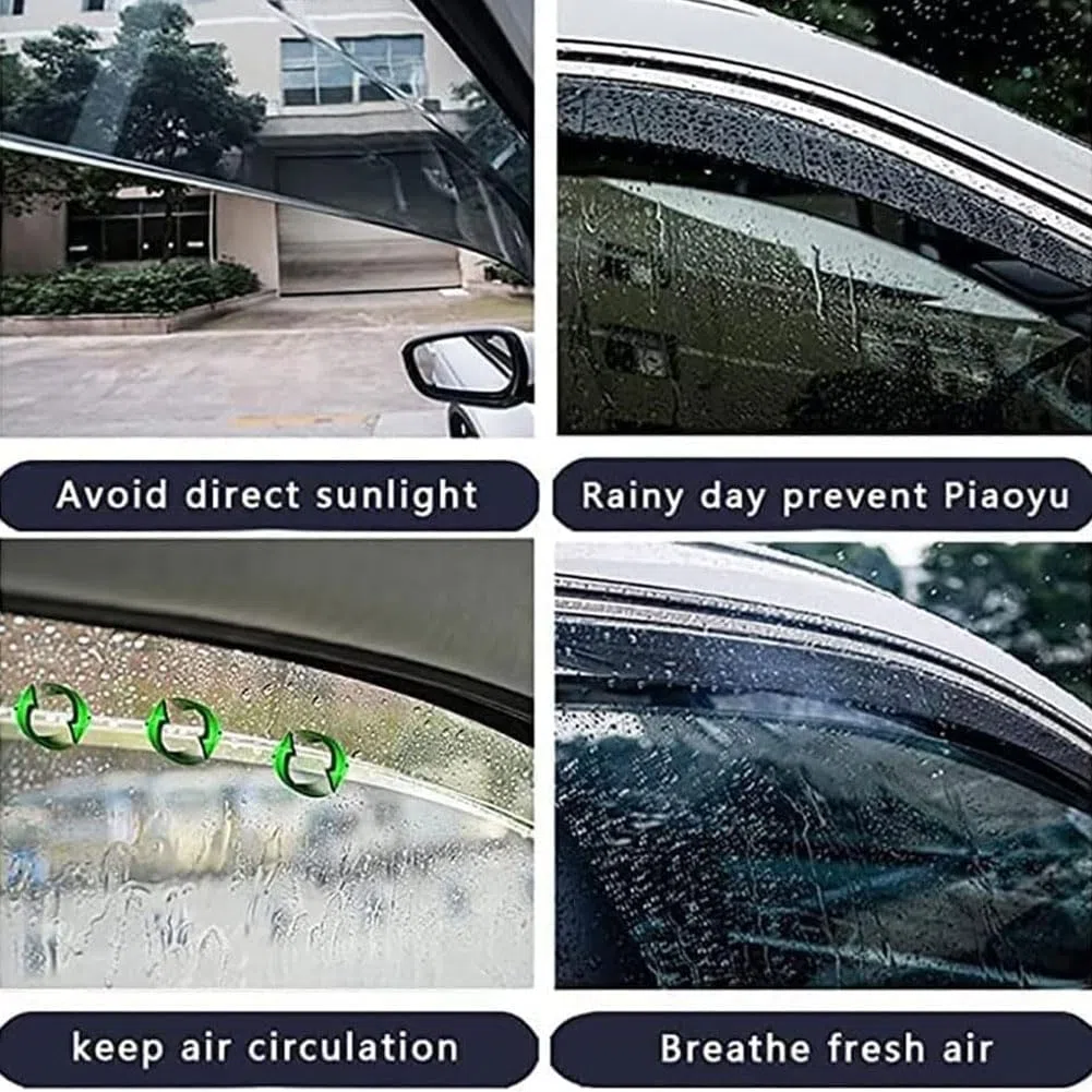 4 Piezas Deflectores de Viento para P-eugeot 308 2016-2018, Deflectores de Ventanas Laterales Delantera Trasera Protector de Humo de Lluvia