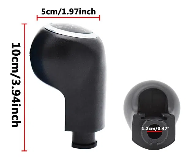 car passion Pomo Palanca de Cambios + Funda + Aro de Retención Compatible con Opel Astra H (2004–2010) Juego Completo de Repuesto para Coche (5 Marchas)
