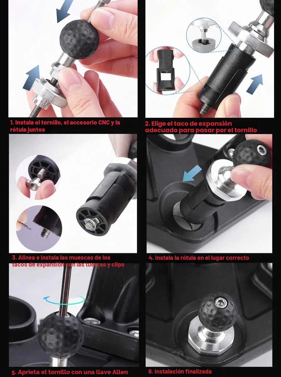 iMESTOU Soporte de Horquilla de Moto, Adaptador de Base de Bola de 1 Pulgadas para Agujeros de Horquilla de 12 a 30 mm Compatible con Motocicletas Yamaha/Kawasaki Ninja/BMW/Suzuki/Ducati