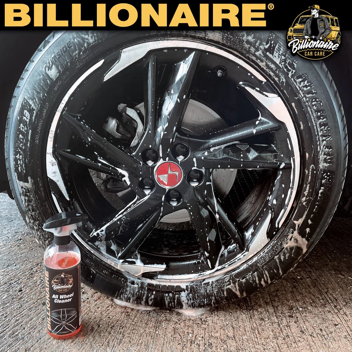 S SUMEX Billionaire All Wheel Cleaner Spray Limpia Llantas para Coche y Moto Descontaminante Elimina la Suciedad Incrustrada Fácil Aplicación Aroma a Piruleta 750ml