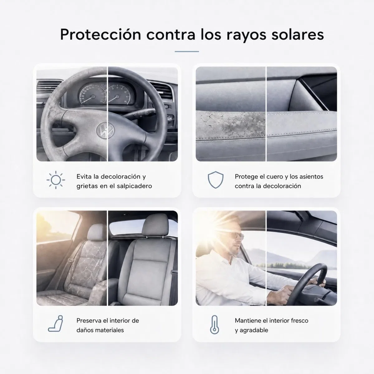 Parasol para Parabrisas Delantero de Coche, 140 x 79 cm, Incluye Bolsa de Almacenamiento, para ciertos sedanes, Furgonetas y SUV