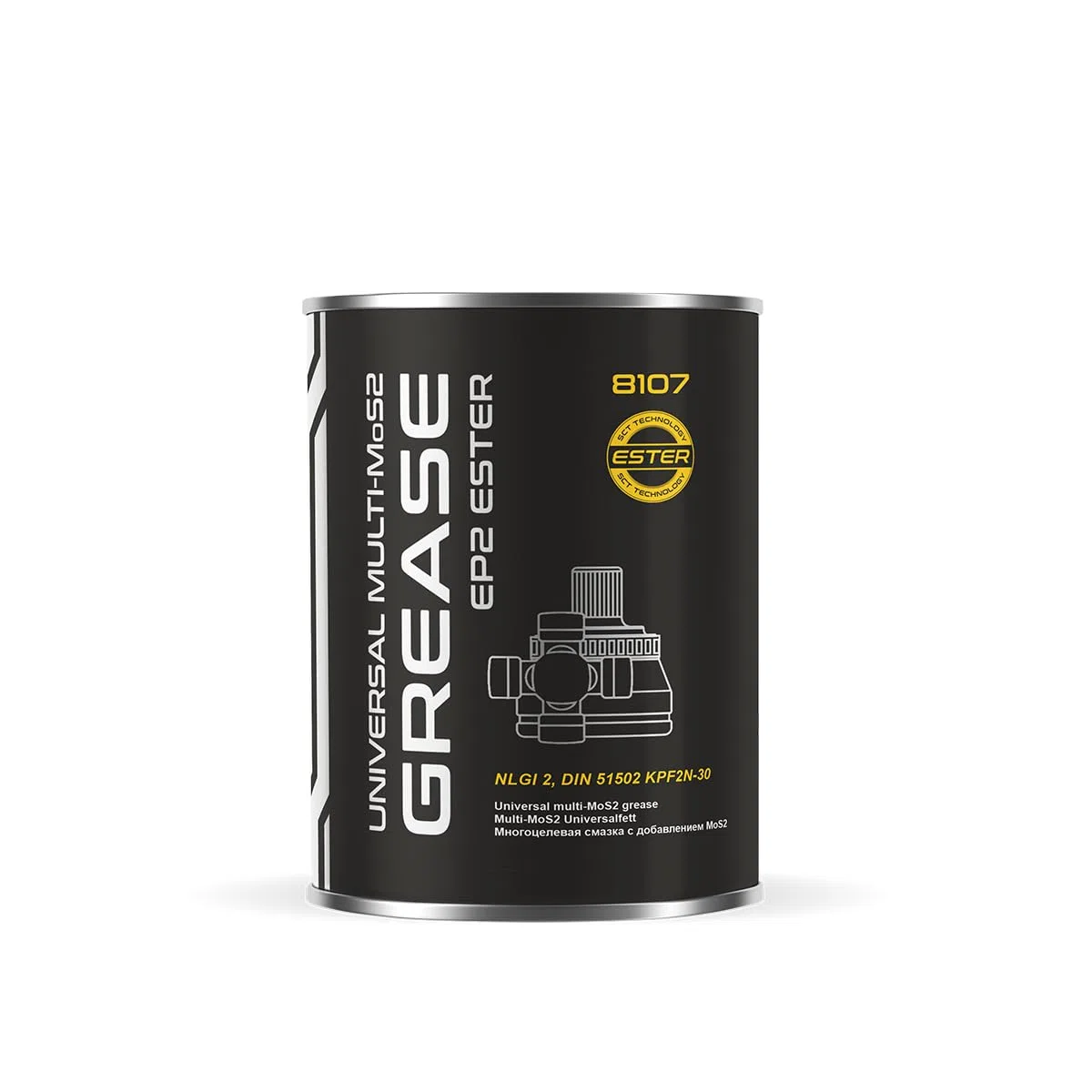 MANNOL | Grasa Multiusos Multi MoS2 Grease (KPF2K-30) 800g | 8107 | Lubricación con Litio y Bisulfuro de Molibdeno | Protección Anticorrosiva | Rodamientos y Piezas Móviles