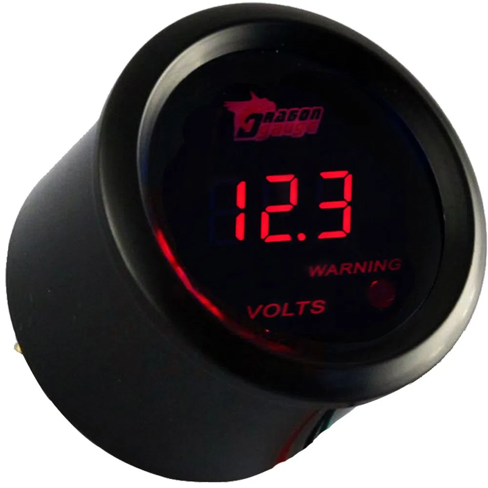 Universal Indicador de Voltaje 2" 52mm Medidor Digital de Coche Luz LED Rojo Voltios Voltaje Medidor Eléctrico Motor Equipo Instrumentos