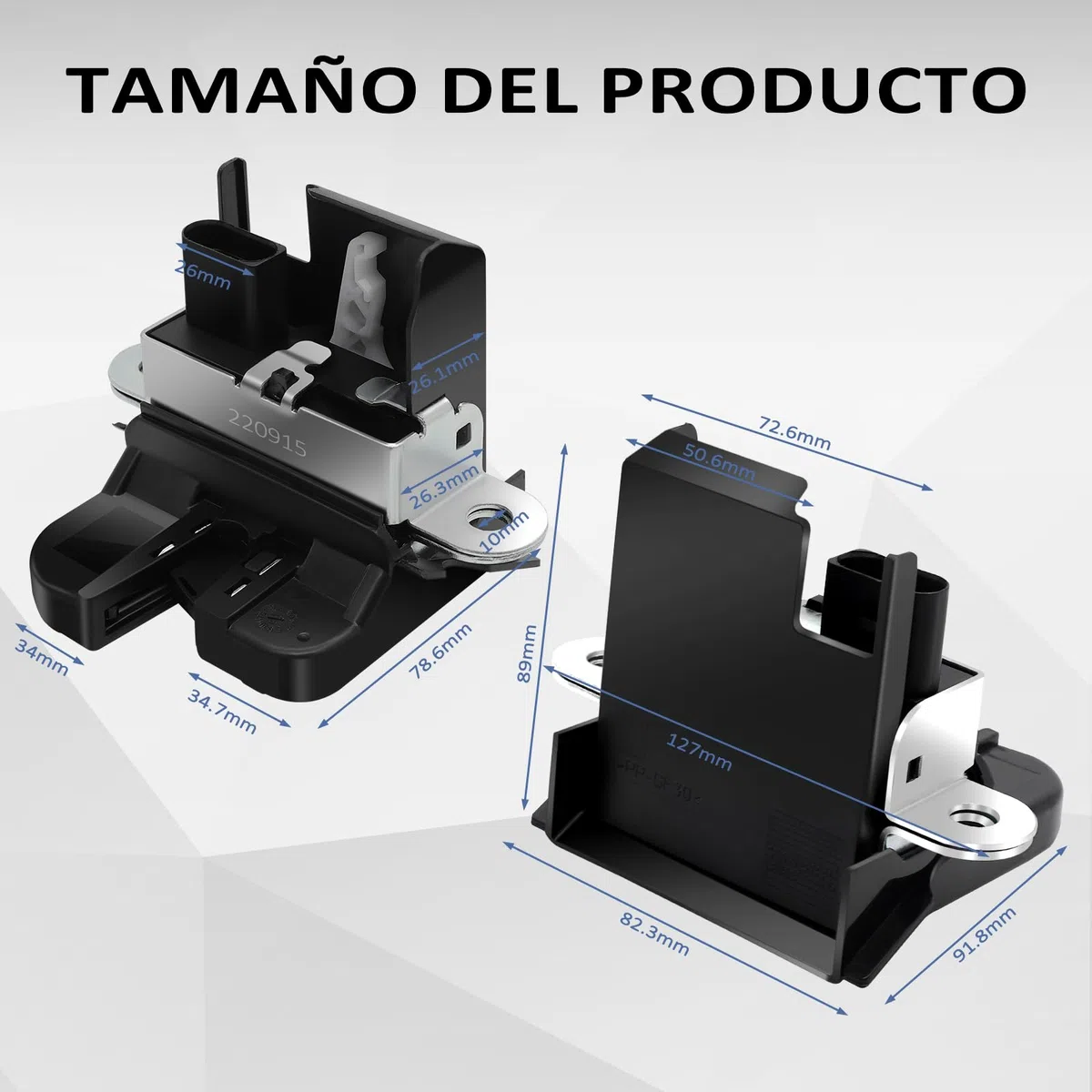 KAOLALI Cerradura para Puerta de Maletero Trasera Portón Maletero Compatible para SEAT ALTEA/LEON II/TOLEDO III/VW 5K0827505A 1K6827505E