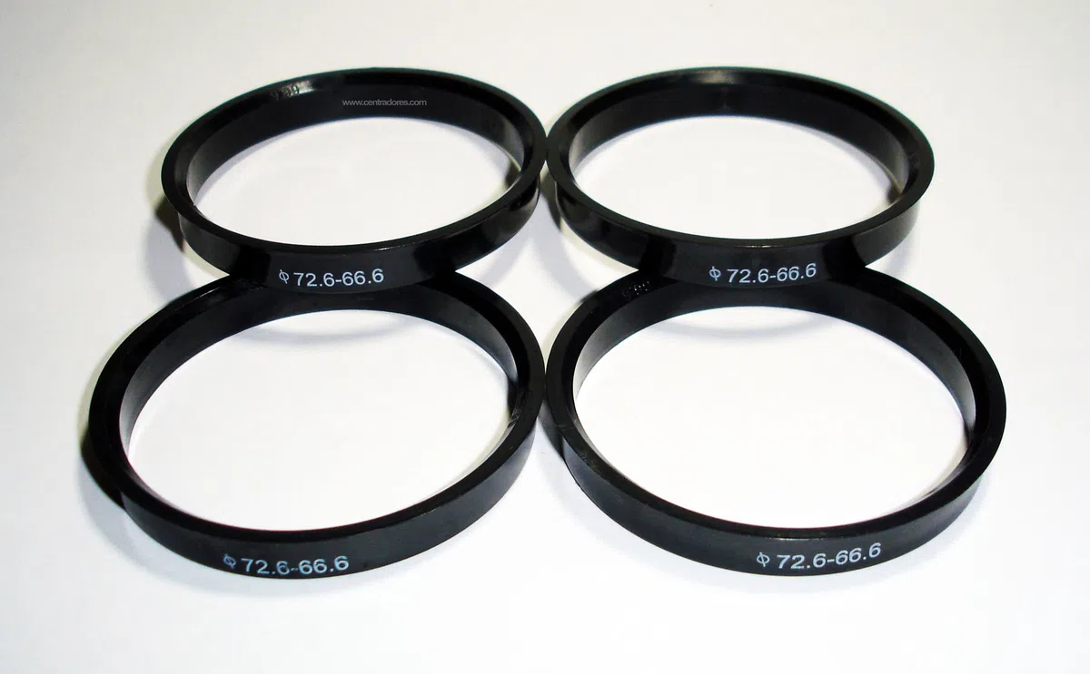 Centradores 4 LLANTA 72.6-66.6 Aros para Llantas ATS AVUS Brock CMS FONDMETAL INOVIT KESKIN LENSO MOTEC OXIGIN PDW RC Design Smiths STILAUTO TOMASON WHEELWORLD WOLFRACE