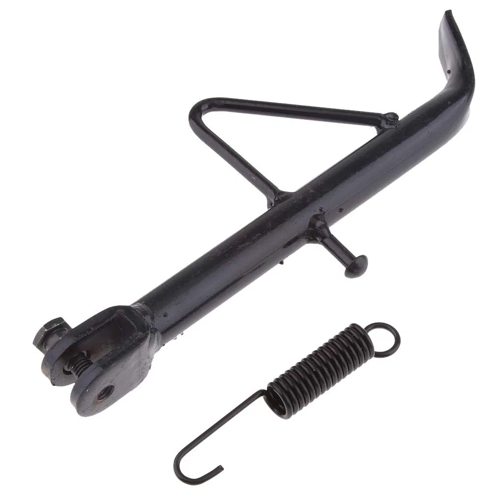 Almencla Soporte Lateral para Motocicleta Montaje de Pie Pata de Pie para Bicicleta, Scooter, Bicicleta Eléctrica, ATV - Negro 20 cm