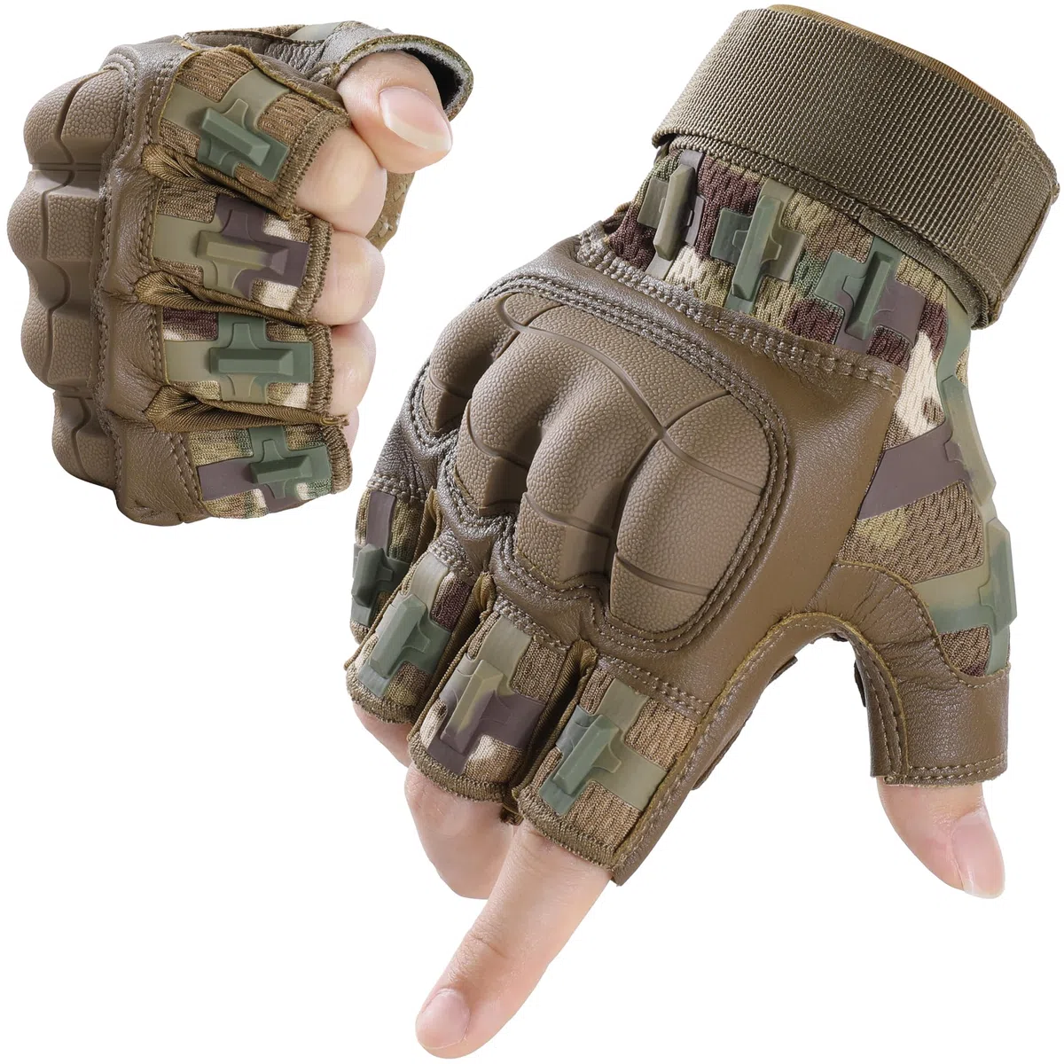 WTACTFUL Guantes tácticos con protección de Goma para Hombre, Pantalla táctil, Airsoft, Motocicleta, Caza, Exteriores