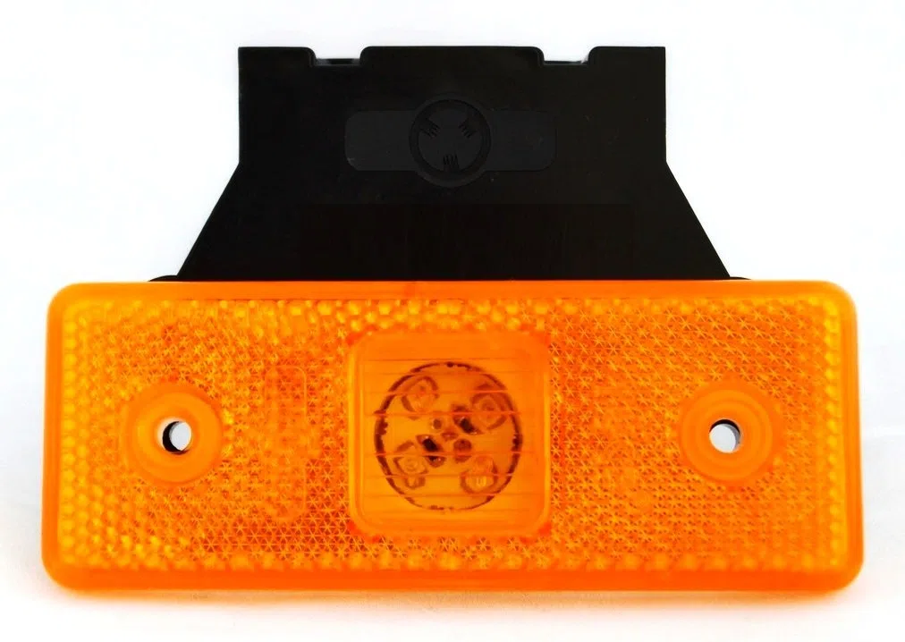8 luces de gálibo naranja ámbar 24 V marcador lateral 4 luces LED con soportes para volquete, remolque, chasis, camión, caravana, bus