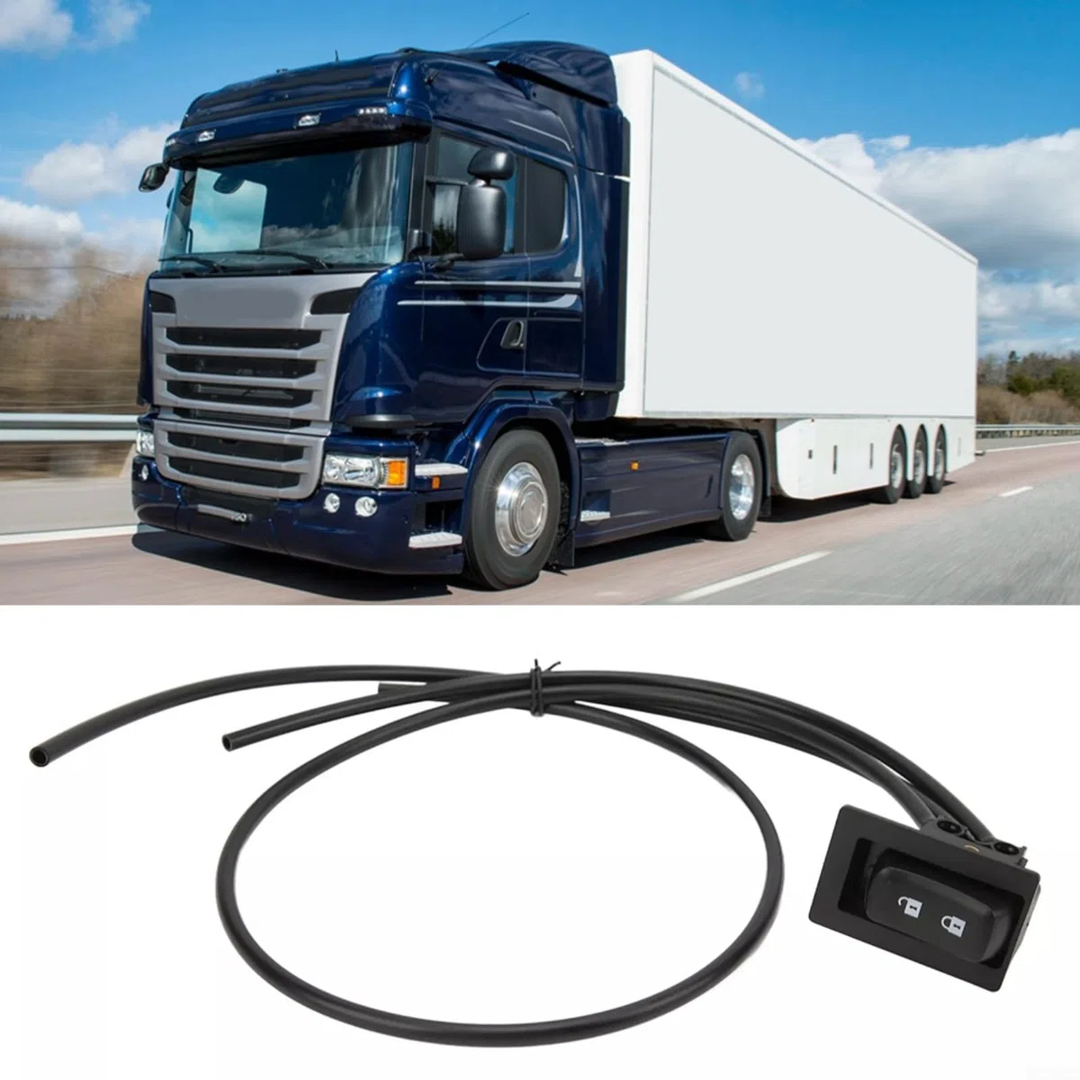Regulador de volante Interruptor de válvula de aire 2185839 para Scania P/G/R/T Serie Hecho de material ABS de alta calidad Anticorrosión Resistente al desgaste Fácil instalación Negro
