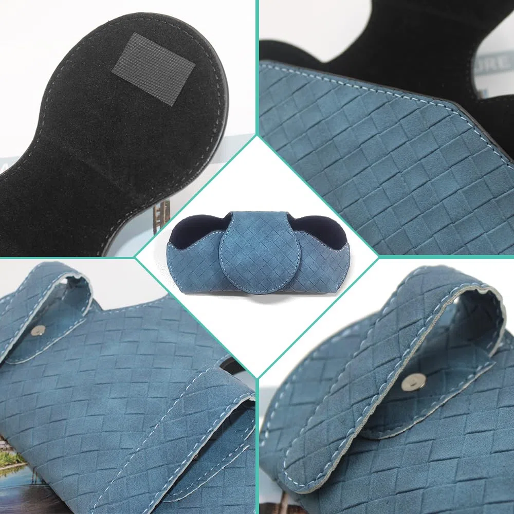2 Soportes para Gafas de Sol para Visera de Coche, Caja organizadora de Gafas de Cuero con Clips para Visera de automóvil, Accesorios de Visera Interior automotriz