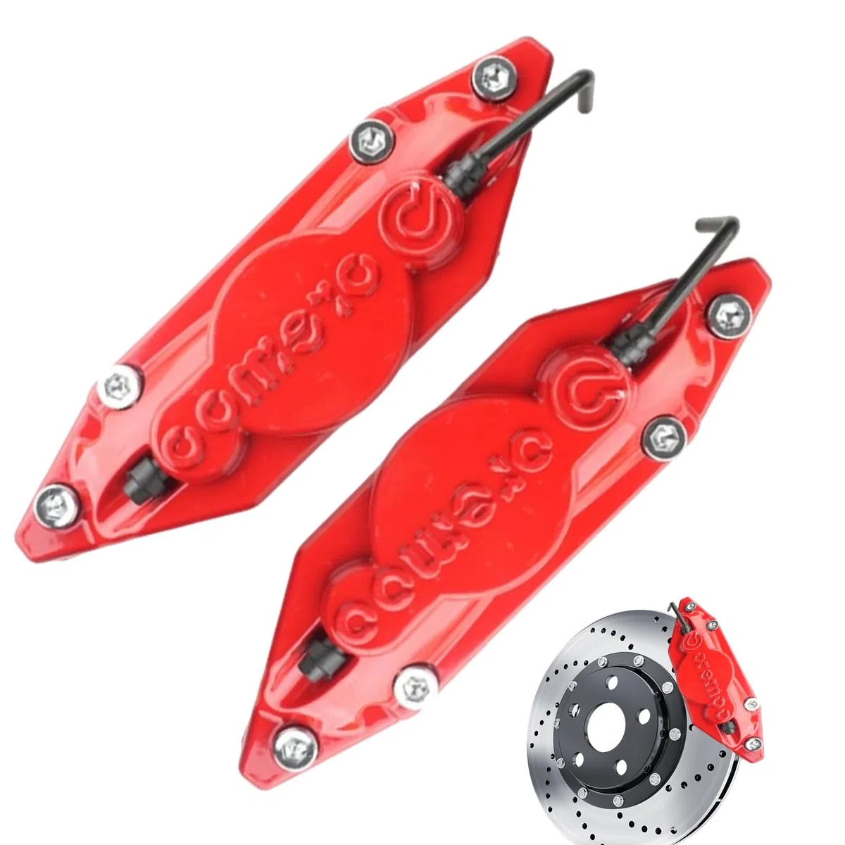 Pinza de freno, pinza de freno de rendimiento automotriz, protector de pinza de freno de disco 3D resistente al calor, pinza decorativa de freno tridimensional