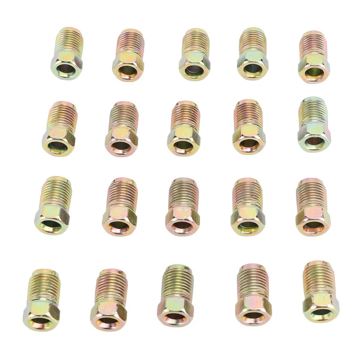 20 Piezas de Accesorios de Línea de Freno M10x1.0, Roscas de Metal de 3/8 de Pulgada, Se Adapta a Tubos de 3/16 de Pulgada, para Automóviles, SUV, Motocicletas, Vehículos Todo