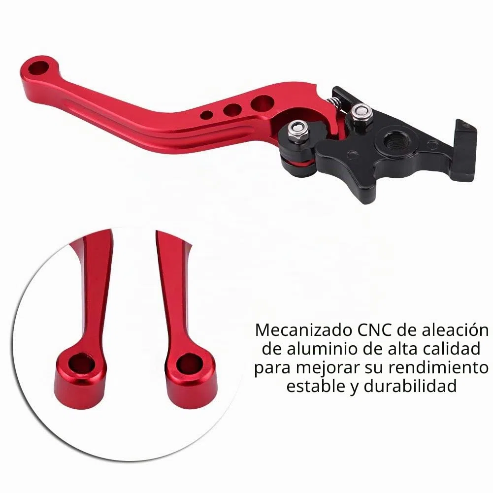 Manija de palanca de freno, par de manijas de palanca de freno de tambor universales de aluminio CNC 22mm 7/8 ''(rojo)