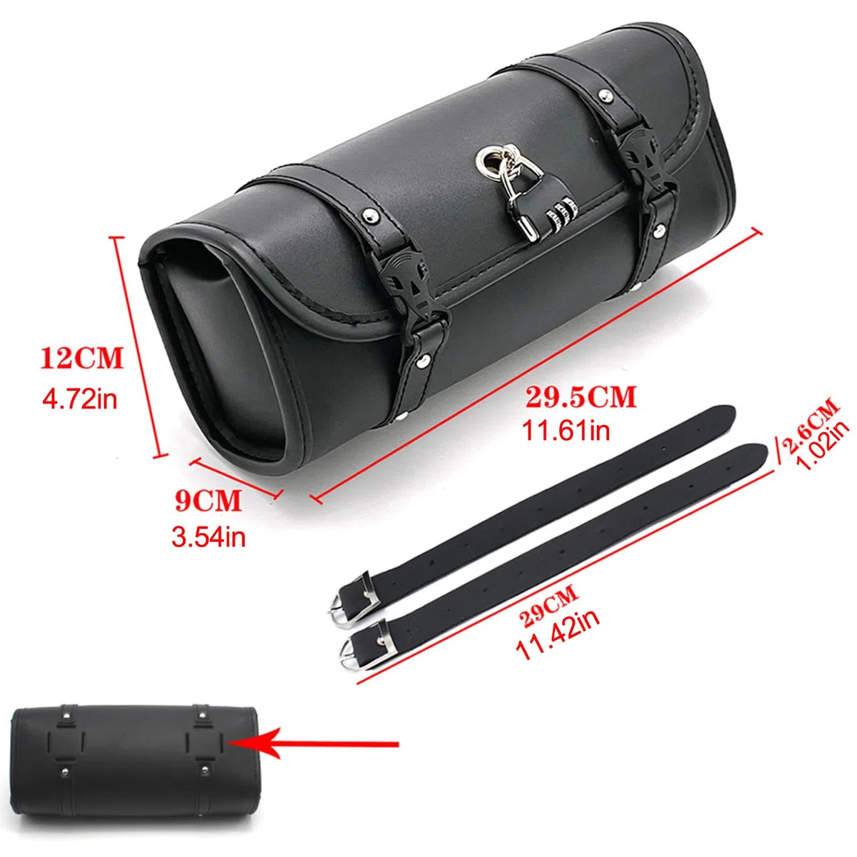 Generisch de herramientas para motocicleta, de herramientas para moto, de herramientas para manillar de moto, de herramientas con candado, lateral de horquilla delantera