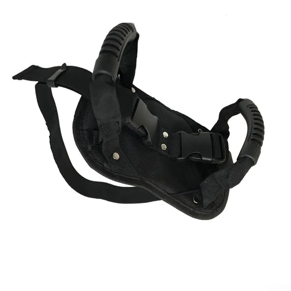 Correa de mano para pasajero de motocicleta, cinturón antideslizante ajustable con manillar para asiento trasero, color negro
