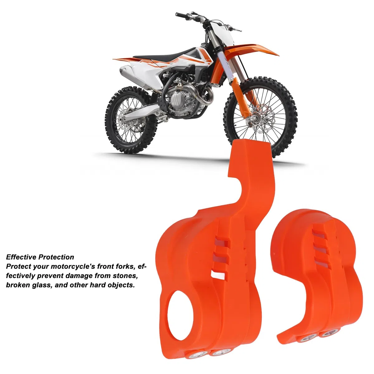 VOBOR 2 Piezas Cubierta de Zapato de Horquilla Delantera de Motocicleta, Cubierta de Horquilla Polainas Botas Protector Inferior de Pie de Horquilla Inferior para XC XCF SX SXF