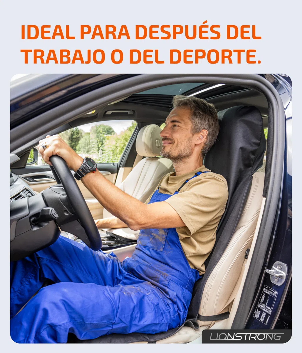 LIONSTRONG - Protector Universal para Asiento de Coche - Funda Asiento Coche - Material Impermeable (Poliéster)